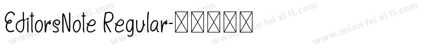 EditorsNote Regular字体转换